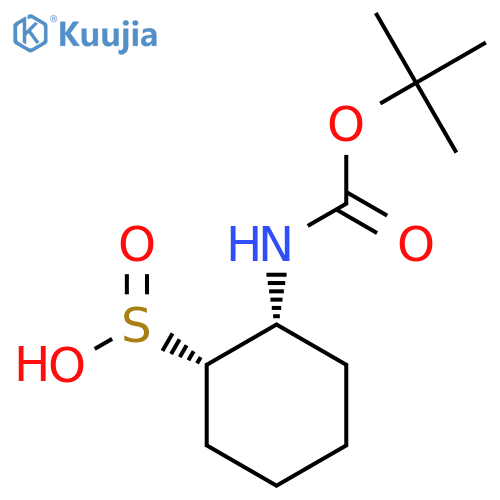 (1S,2R)-2-{[(tert-butoxy)carbonyl]amino}cyclohexane-1-sulfinic acid structure