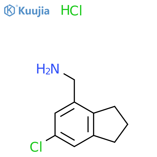1-(6-chloro-2,3-dihydro-1H-inden-4-yl)methanamine hydrochloride structure