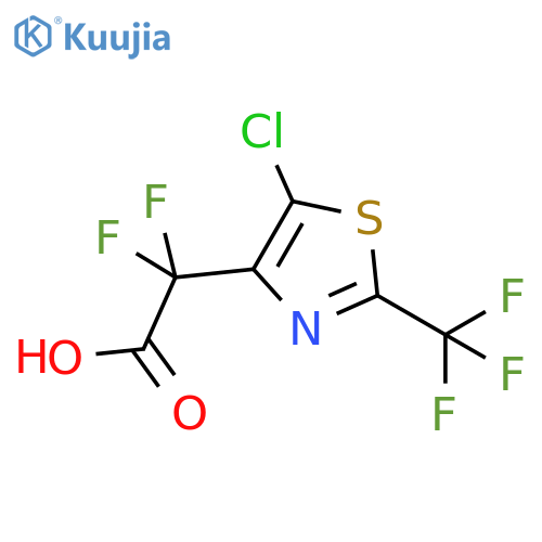 2-5-chloro-2-(trifluoromethyl)-1,3-thiazol-4-yl-2,2-difluoroacetic acid structure
