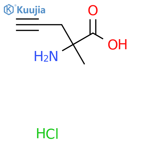 2-Amino-2-methylpent-4-ynoic acid hydrochloride structure