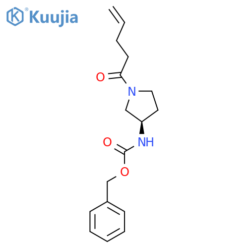 benzyl N-[(3R)-1-(pent-4-enoyl)pyrrolidin-3-yl]carbamate structure