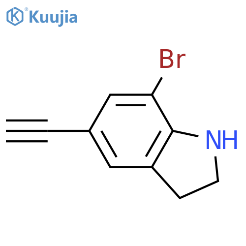 7-bromo-5-ethynyl-2,3-dihydro-1H-indole structure