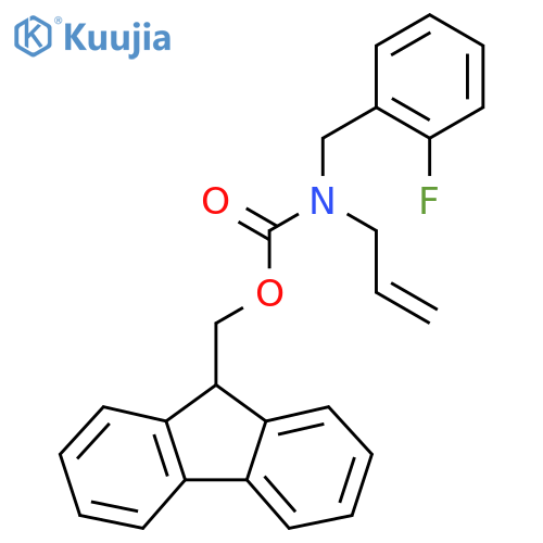 (9H-fluoren-9-yl)methyl N-[(2-fluorophenyl)methyl]-N-(prop-2-en-1-yl)carbamate structure