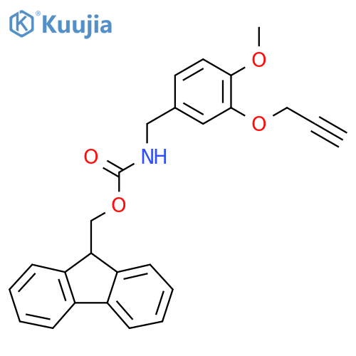 (9H-fluoren-9-yl)methyl N-{[4-methoxy-3-(prop-2-yn-1-yloxy)phenyl]methyl}carbamate structure