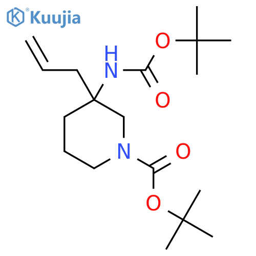 Tert-butyl 3-{[(tert-butoxy)carbonyl]amino}-3-(prop-2-en-1-yl)piperidine-1-carboxylate structure