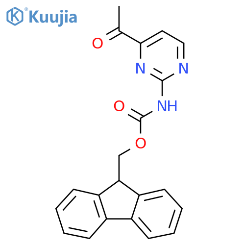 (9H-fluoren-9-yl)methyl N-(4-acetylpyrimidin-2-yl)carbamate structure