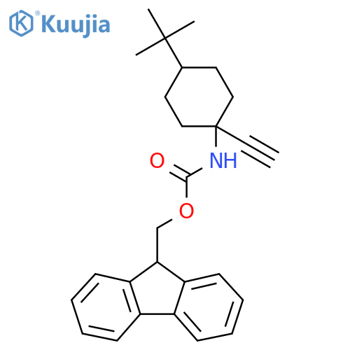 (9H-fluoren-9-yl)methyl N-(4-tert-butyl-1-ethynylcyclohexyl)carbamate structure