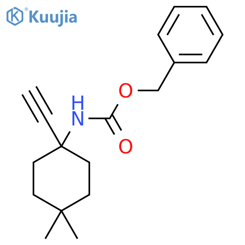 benzyl N-(1-ethynyl-4,4-dimethylcyclohexyl)carbamate structure