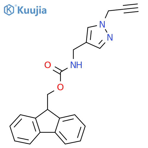 (9H-fluoren-9-yl)methyl N-{[1-(prop-2-yn-1-yl)-1H-pyrazol-4-yl]methyl}carbamate structure