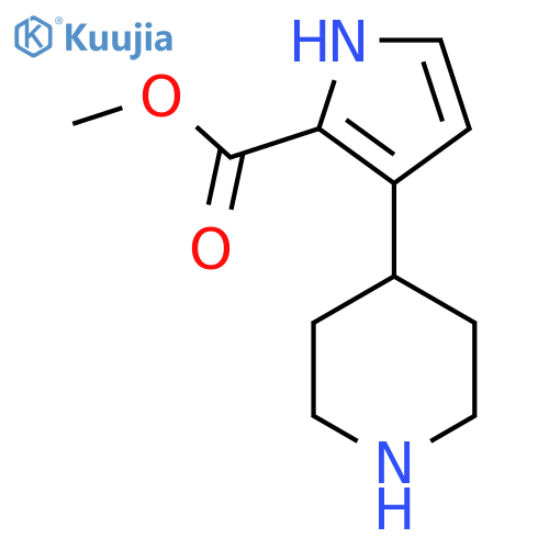 methyl 3-(piperidin-4-yl)-1H-pyrrole-2-carboxylate structure