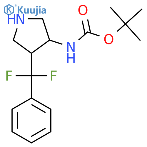 tert-butyl N-{4-[difluoro(phenyl)methyl]pyrrolidin-3-yl}carbamate structure