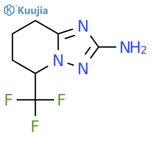 5-(trifluoromethyl)-5H,6H,7H,8H-[1,2,4]triazolo[1,5-a]pyridin-2-amine structure