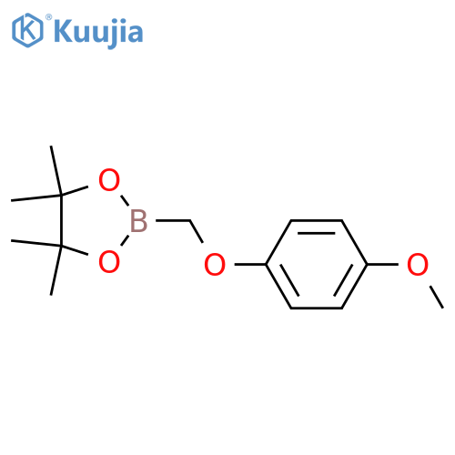 2-(4-methoxyphenoxy)methyl-4,4,5,5-tetramethyl-1,3,2-dioxaborolane structure