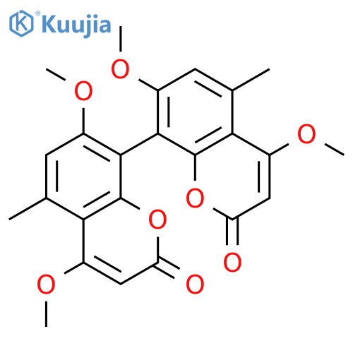 [8,8'-Bi-2H-1-benzopyran]-2,2'-dione,4,4',7,7'-tetramethoxy-5,5'-dimethyl-, (8S)- structure