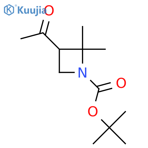 Tert-butyl 3-acetyl-2,2-dimethylazetidine-1-carboxylate structure