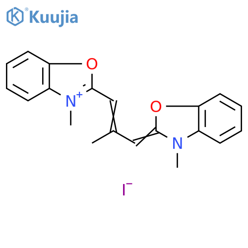 Benzoxazolium,3-methyl-2-[2-methyl-3-(3-methyl-2(3H)-benzoxazolylidene)-1-propenyl]-, iodide structure
