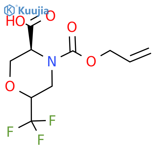 3,4-Morpholinedicarboxylic acid, 6-(trifluoromethyl)-, 4-(2-propen-1-yl) ester, (3S,6R)- structure