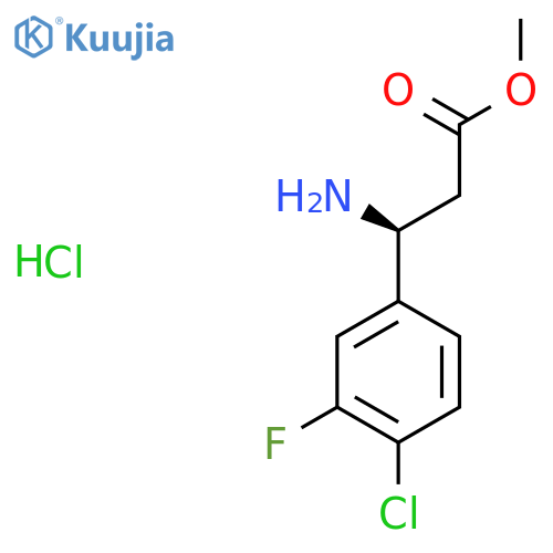 methyl (3S)-3-amino-3-(4-chloro-3-fluorophenyl)propanoate hydrochloride structure