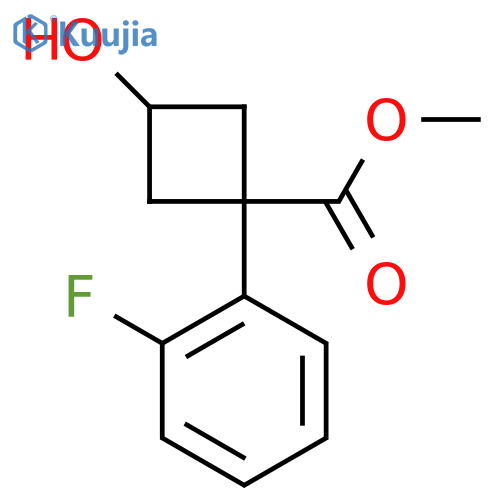 Methyl (1s,3s)-1-(2-fluorophenyl)-3-hydroxycyclobutane-1-carboxylate structure
