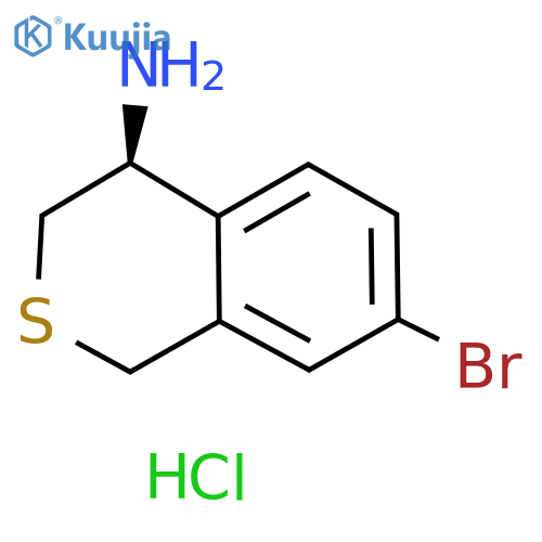 (4S)-7-bromo-3,4-dihydro-1H-2-benzothiopyran-4-amine hydrochloride structure