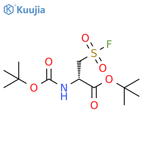 N-[(1,1-Dimethylethoxy)carbonyl]-3-(fluorosulfonyl)-D-alanine 1,1-dimethylethyl ester structure