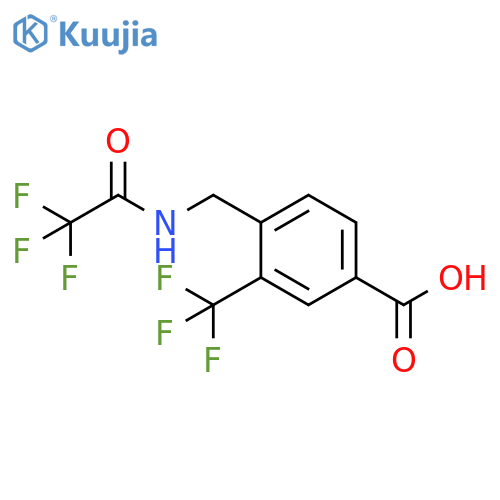 4-[[(2,2,2-Trifluoroacetyl)amino]methyl]-3-(trifluoromethyl)benzoic acid structure