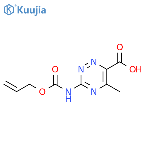 5-Methyl-3-[[(2-propen-1-yloxy)carbonyl]amino]-1,2,4-triazine-6-carboxylic acid structure