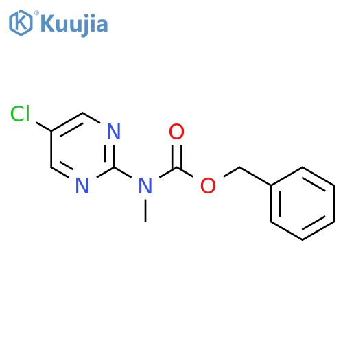 Phenylmethyl N-(5-chloro-2-pyrimidinyl)-N-methylcarbamate structure