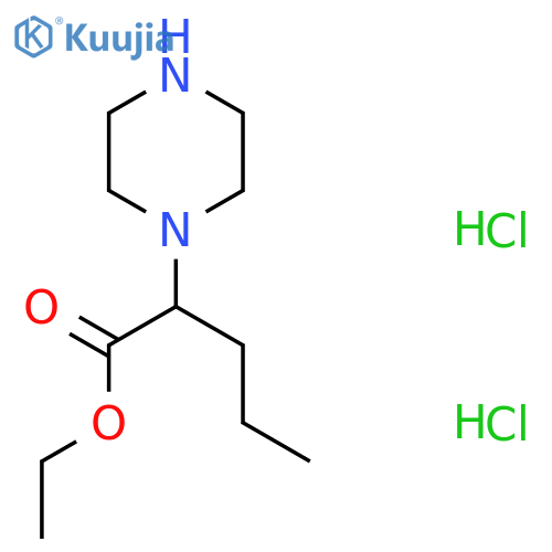 Ethyl 2-(piperazin-1-yl)pentanoate dihydrochloride structure