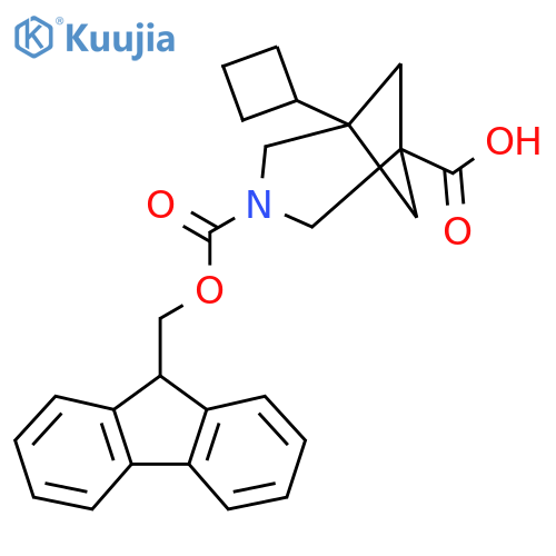 3-(((9H-Fluoren-9-YL)methoxy)carbonyl)-5-cyclobutyl-3-azabicyclo[3.1.1]heptane-1-carboxylic acid structure