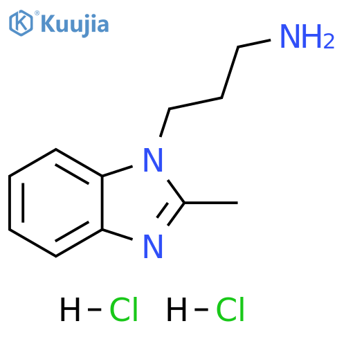 1H-Benzimidazole-1-propanamine, 2-methyl-, hydrochloride (1:2) structure