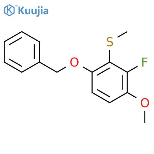 (6-(Benzyloxy)-2-fluoro-3-methoxyphenyl)(methyl)sulfane structure