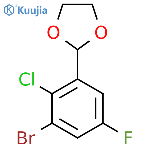 2-(3-Bromo-2-chloro-5-fluorophenyl)-1,3-dioxolane structure