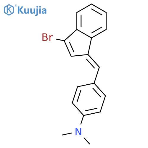 Benzenamine,4-[(3-bromo-1H-inden-1-ylidene)methyl]-N,N-dimethyl- structure