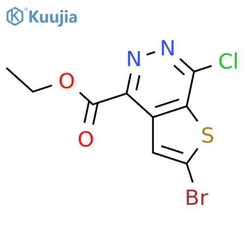2-Bromo-7-chloro-thieno[2,3-d]pyridazine-4-carboxylic acid ethyl ester structure