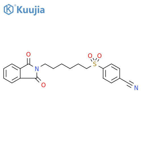 4-[6-(1,3-Dioxo-1,3-dihydro-isoindol-2-yl)-hexane-1-sulfonyl]-benzonitrile structure