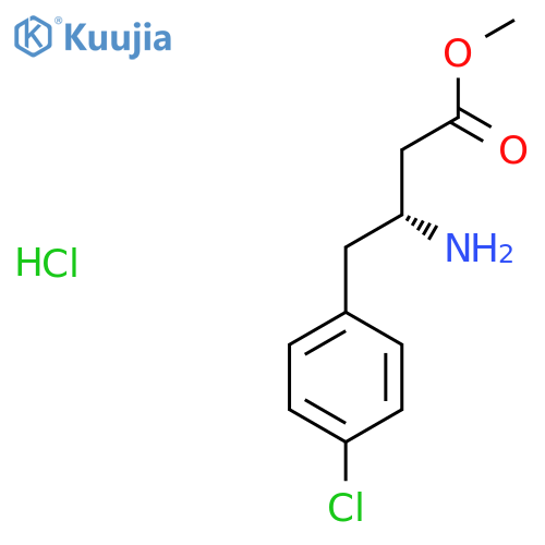 methyl (3R)-3-amino-4-(4-chlorophenyl)butanoate hydrochloride structure