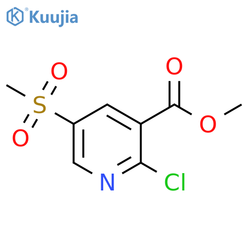 Methyl 2-chloro-5-(methylsulfonyl)-3-pyridinecarboxylate structure