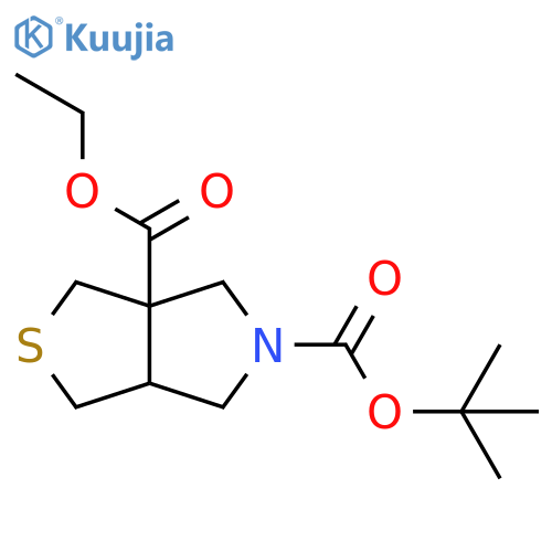 5-(1,1-Dimethylethyl) 3a-ethyl dihydro-1H-thieno[3,4-c]pyrrole-3a,5(3H,6aH)-dicarboxylate structure