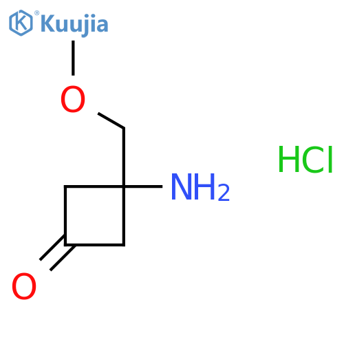 3-Amino-3-(methoxymethyl)cyclobutan-1-one hydrochloride structure