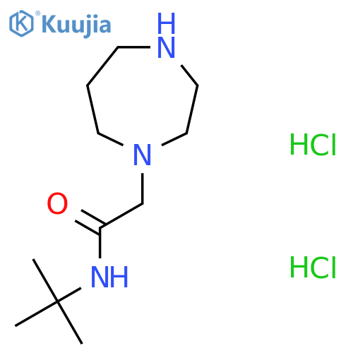 N-tert-butyl-2-(1,4-diazepan-1-yl)acetamide dihydrochloride structure