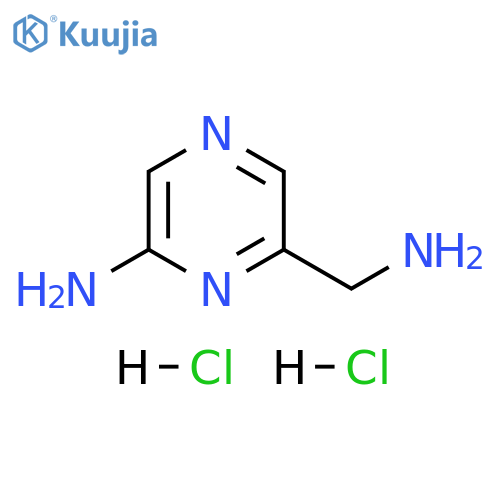 6-(aminomethyl)pyrazin-2-amine dihydrochloride structure