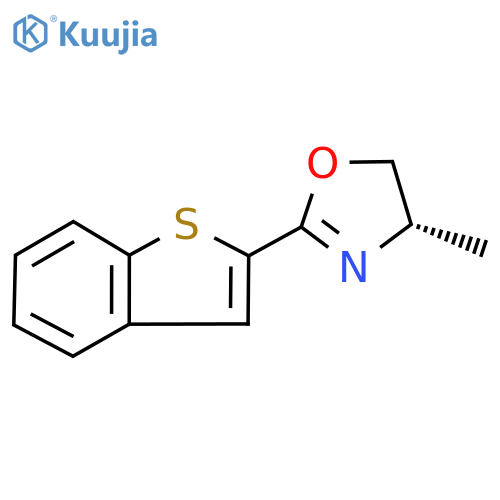 (S)-2-(Benzo[b]thiophen-2-yl)-4-methyl-4,5-dihydrooxazole structure