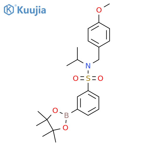 N-Isopropyl-N-(4-methoxybenzyl)-3-(4,4,5,5-tetramethyl-1,3,2-dioxaborolan-2-yl)benzenesulfonamide structure