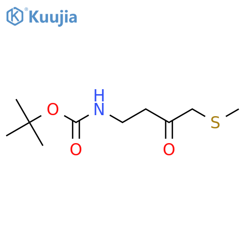 tert-butyl N-[4-(methylsulfanyl)-3-oxobutyl]carbamate structure