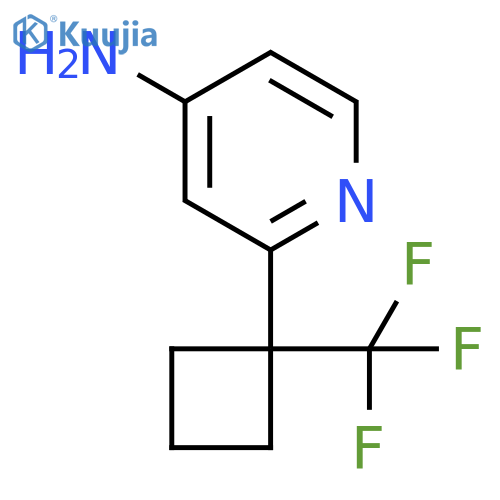 2-[1-(Trifluoromethyl)cyclobutyl]pyridin-4-amine structure