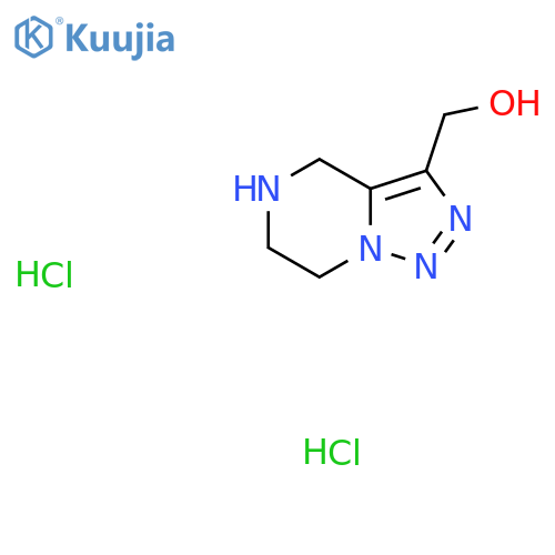{4H,5H,6H,7H-[1,2,3]triazolo[1,5-a]pyrazin-3-yl}methanol dihydrochloride structure