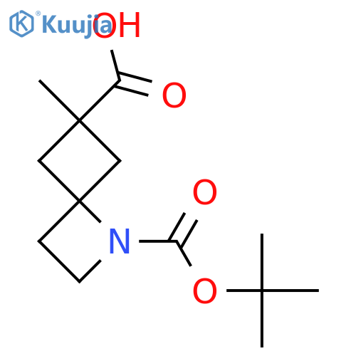 1-[(Tert-butoxy)carbonyl]-6-methyl-1-azaspiro[3.3]heptane-6-carboxylic acid structure