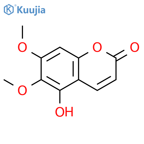 2H-1-Benzopyran-2-one,5-hydroxy-6,7-dimethoxy- structure