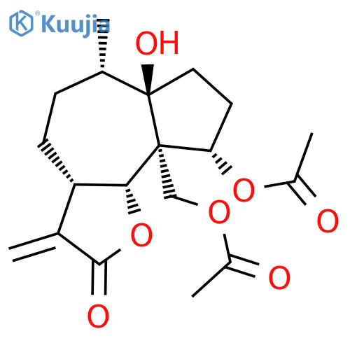 Azuleno[4,5-b]furan-2(3H)-one,9-(acetyloxy)-9a-[(acetyloxy)methyl]decahydro-6a-hydroxy-6-methyl-3-methylene-,(3aS,6S,6aR,9S,9aS,9bR)- structure